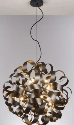 Retrofit Pendelleuchte CURLY IV 60 cm coffee