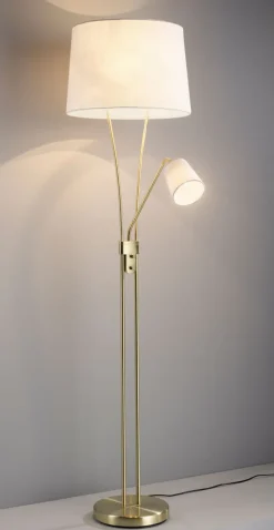 Retrofit Stehlampe MERAN messingfarbig