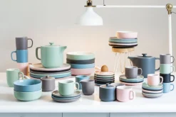 Ritzenhoff & Breker Dessertteller JASPER 6er Set taupebraun/ weiß