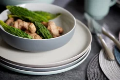 Ritzenhoff & Breker Dessertteller JASPER 6er Set taupebraun/ weiß