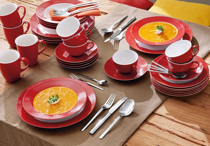 Ritzenhoff & Breker Dessertteller DOPPIO 6er Set rot