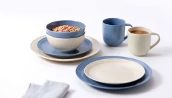 Ritzenhoff & Breker Kombiservice LEVI 16-teilig Porzellan blau/creme