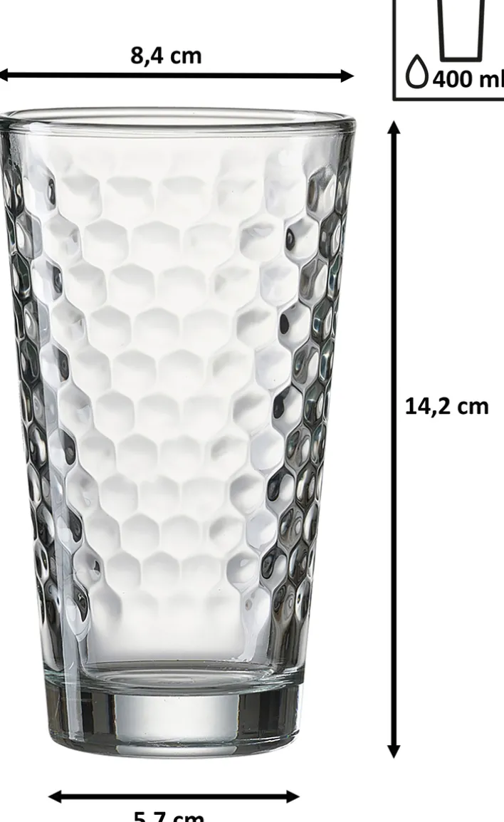 Ritzenhoff & Breker Longdrinkglas FAVO 6er Set 400 ml klar Glas