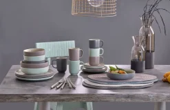 Ritzenhoff & Breker Pastaschale JASPER 4er Set grau/ weiß