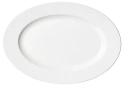 Ritzenhoff & Breker Servierplatte SAPHIR Porzellan 30,5 x 2,5 x 20,5 cm Weiß