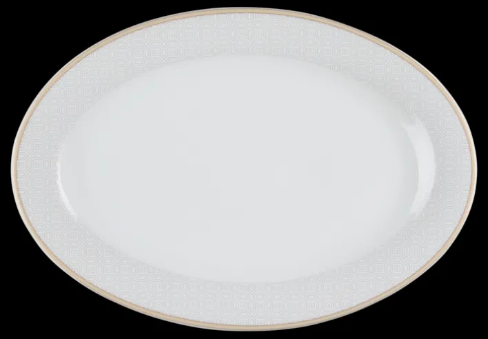 Ritzenhoff & Breker Servierplatte GEO 32x21 cm Porzellan beige