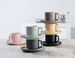 Ritzenhoff & Breker Tasse JASPER 6er Set - je 240 ml schwarz