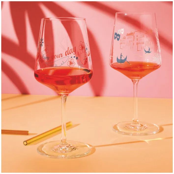 RITZENHOFF Aperitifglas SOMMERRAUSCH 4er Set Illustatrionen Kristallglas