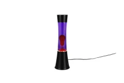 RL Lavalampe ETNA, Metall/Glas/Wachs, Höhe 39 cm, LED 21 W, 3.000 K, 260 lm, Schutzklasse 2, IP20, Schwarz/Rot/Lila