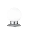 RL LED Tischlampe PRINCESS 10 cm silberfarbig mit Glas weiß