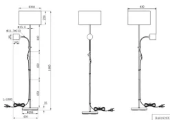 RL Retrofit Stehlampe OWEN nickelfarbig