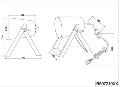 RL Retrofit Tischlampe MARC 21 cm schwarz