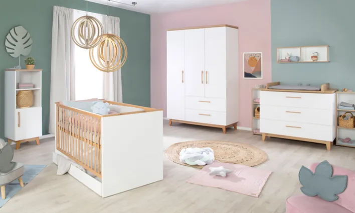 roba Kinderbett FINN 70 x 140 cm weiß/Buche massiv