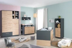 roba Kinder-Drehtürenschrank LENN anthrazit/ braun