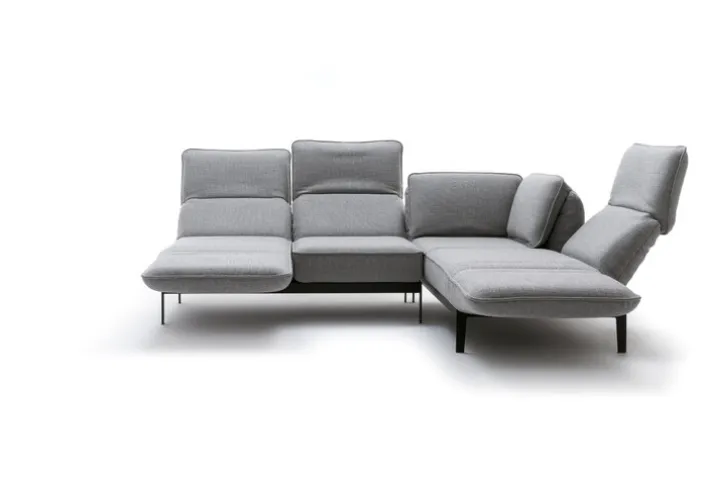 ROLF BENZ Ecksofa MERA 267 x 192 cm Stoffbezug signalgrau