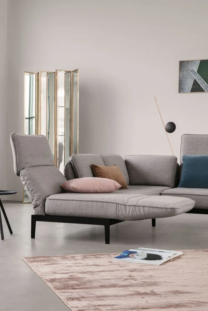 ROLF BENZ Ecksofa MERA 267 x 192 cm Stoffbezug signalgrau