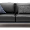 ROLF BENZ Ledersofa 2-Sitzer MERA schwarz