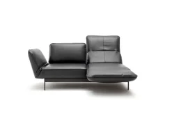 ROLF BENZ Ledersofa 2-Sitzer MERA schwarz