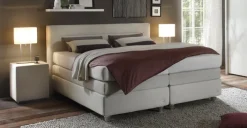 ruf Boxspringbett BELVEDI 180 x 200 cm hellgrau