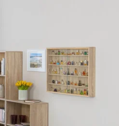 Sammlervitrine FABIO 80x60x9,5 cm Dekor Sonoma-Eiche