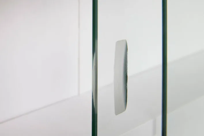 Sammlervitrine HENDRIK 80x60x9,5 cm Grau/Weiß