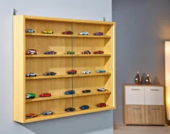Sammlervitrine MIO 80x60x9,5 cm Buche Dekor