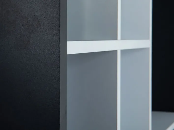 Sammlervitrine PETER 70x70x13 cm Schwarz/Weiß