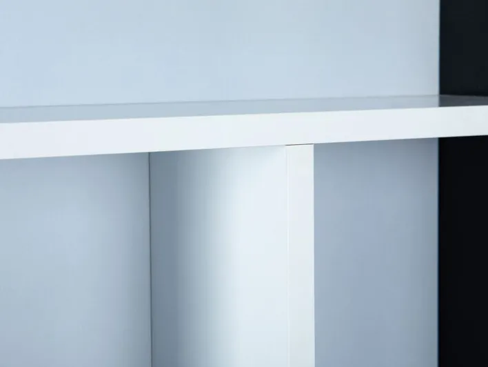 Sammlervitrine PETER 70x70x13 cm Schwarz/Weiß