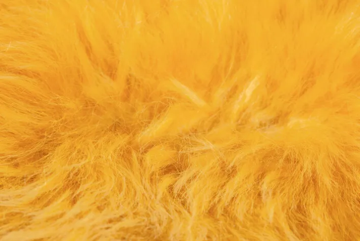 Schaffell UNIKAT OAKLAND I 60 x 85 cm currygelb