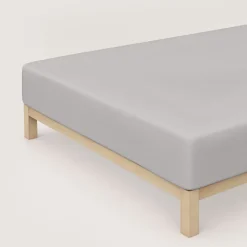 schlafgut Jersey-Spannbettlaken PURE 90-100 x 190-220 cm hellgrau