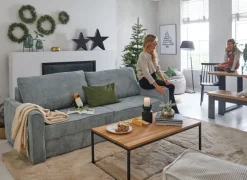 Schlafsofa CHARLTON mintgrün-grau