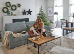 Schlafsofa CHARLTON mintgrün-grau