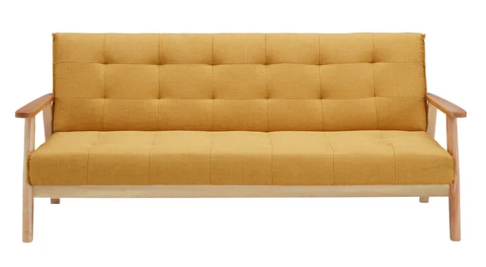 Schlafsofa senfgelb Strukturstoff