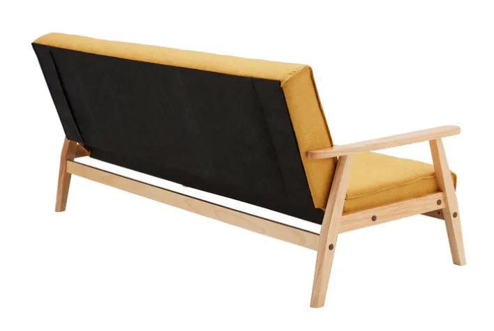 Schlafsofa senfgelb Strukturstoff