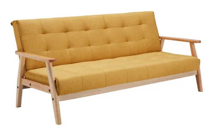 Schlafsofa senfgelb Strukturstoff