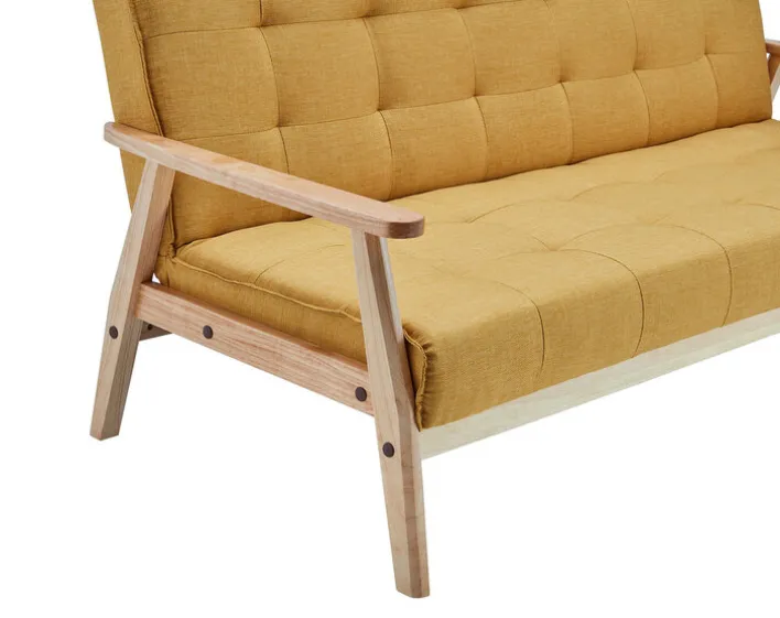 Schlafsofa senfgelb Strukturstoff