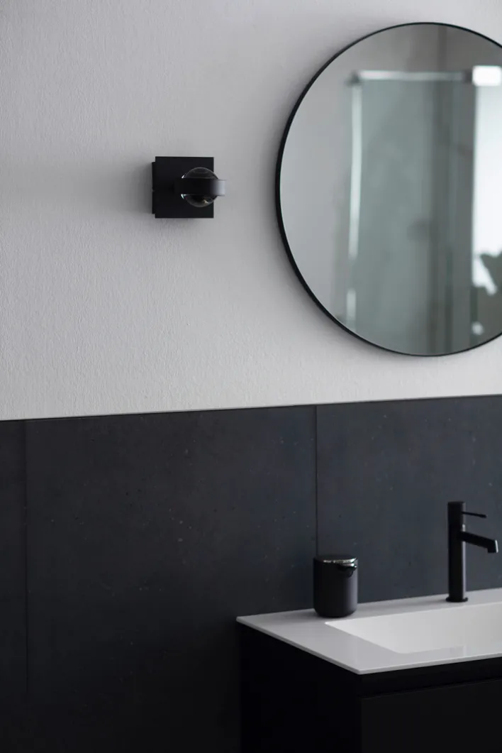 SCHÖNER WOHNEN-Kollektion LED Badlampe Wand LENSE schwarz