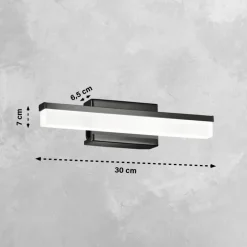 SCHÖNER WOHNEN-Kollektion LED Spiegelleuchte WIDE 30 cm schwarz