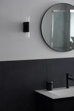 SCHÖNER WOHNEN-Kollektion LED Badlampe Wand TWICE 7 cm schwarz