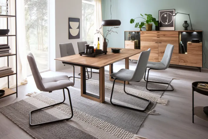 SCHÖNER WOHNEN-Kollektion LED Pendelleuchte WOOD 40 cm schwarz