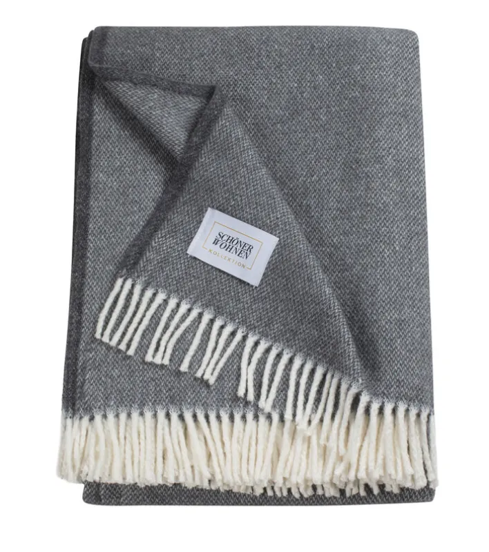 SCHÖNER WOHNEN-Kollektion Plaid RELAX 140 x 200 cm anthrazit