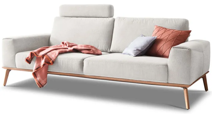 SCHÖNER WOHNEN-Kollektion Sofa 3-Sitzer STAGE Stoff Trend snowweiß