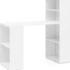 Schreibtisch mit Regal 120 x 120 cm weiss