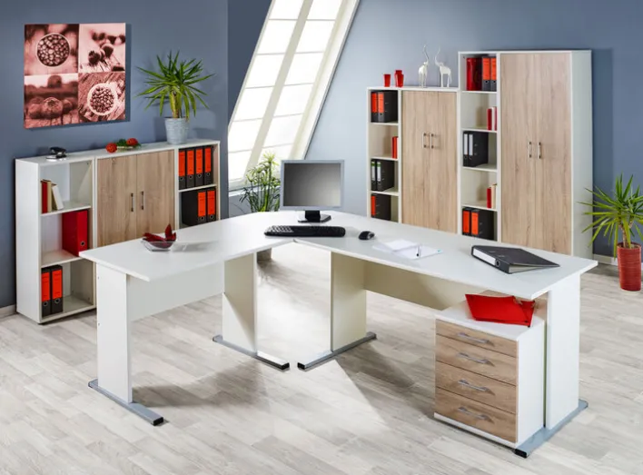 Schreibtisch SERIE200 90 x 65 cm weiß