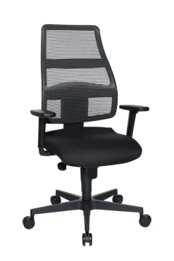 Schreibtischstuhl OTTAWA 48 x 48 cm Stoffbezug schwarz