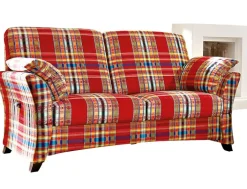 SCHRÖNO Sofa 2-Sitzer SYDNEY Stoffbezug kariert