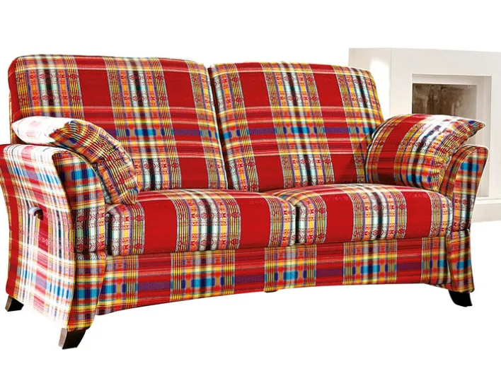 SCHRÖNO Sofa 2-Sitzer SYDNEY Stoffbezug kariert