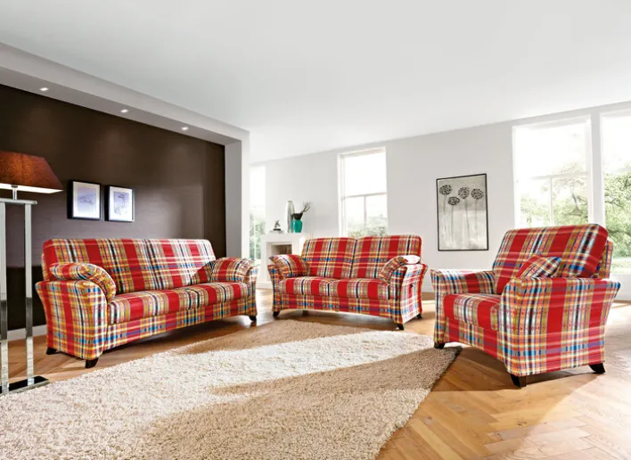 SCHRÖNO Sofa 2-Sitzer SYDNEY Stoffbezug kariert