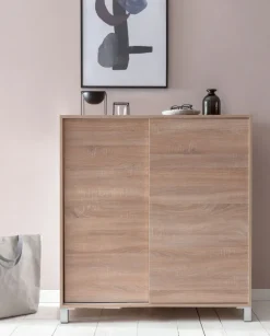 Schuhschrank 100 x 108 cm Sonoma Eiche braun