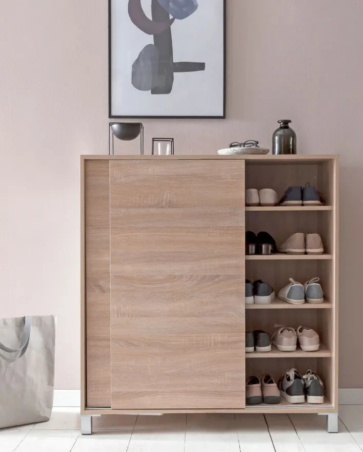 Schuhschrank 100 x 108 cm Sonoma Eiche braun